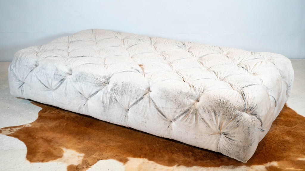 Restoration Hardware Custom Soho Tufted Fur Oversized Ottoman or Daybed