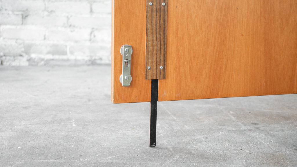 1970s Mid-Century Danish Modern Teak Hideaway Desk & Cabinet