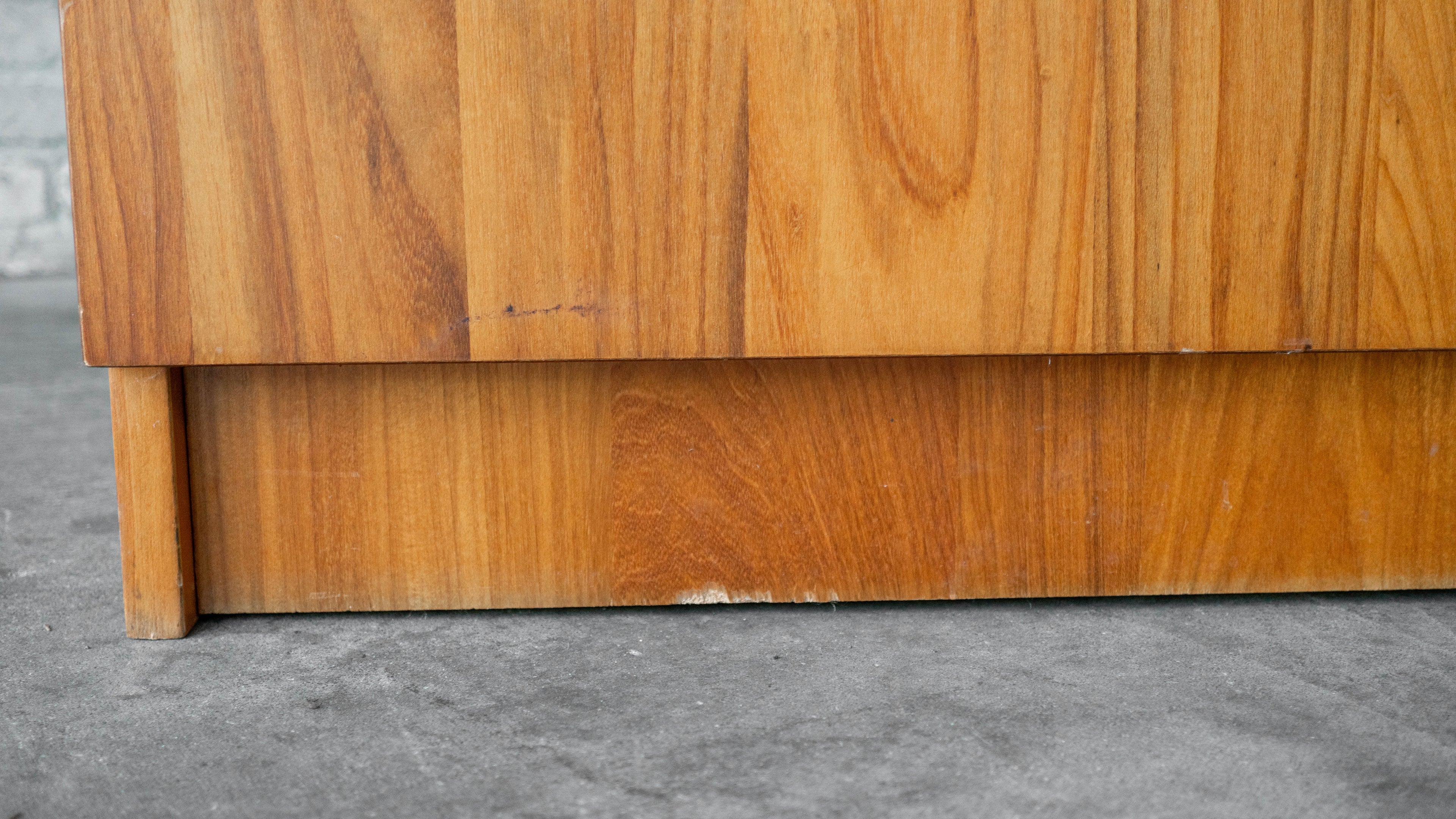 1970s Mid-Century Danish Modern Teak Hideaway Desk & Cabinet
