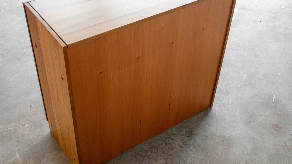 1970s Mid-Century Danish Modern Teak Hideaway Desk & Cabinet