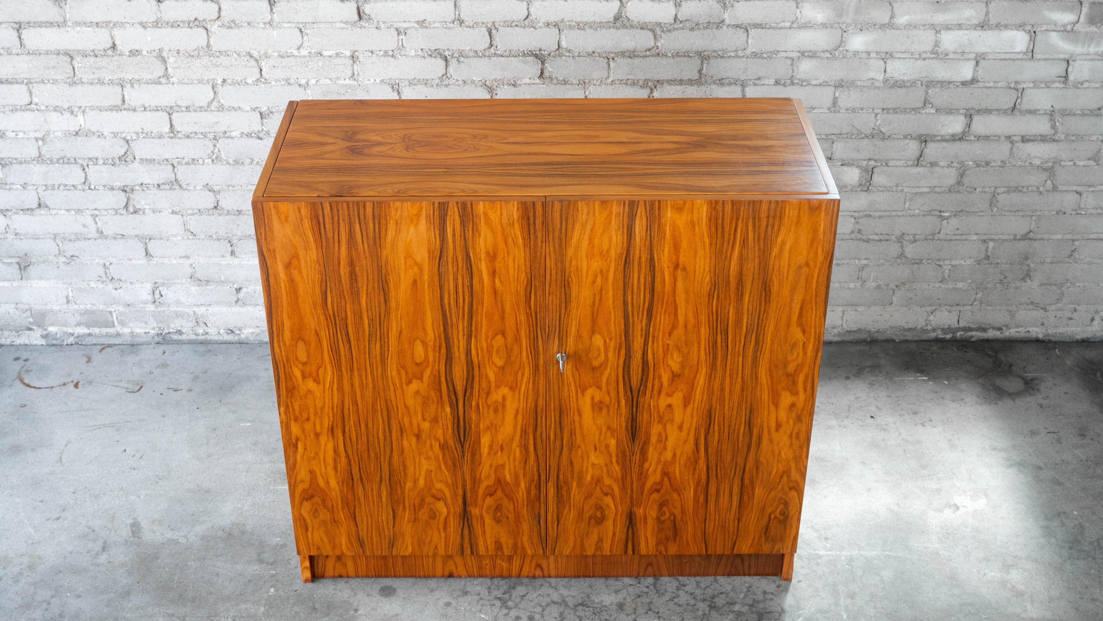 1970s Mid-Century Danish Modern Rosewood Hideaway Desk & Cabinet