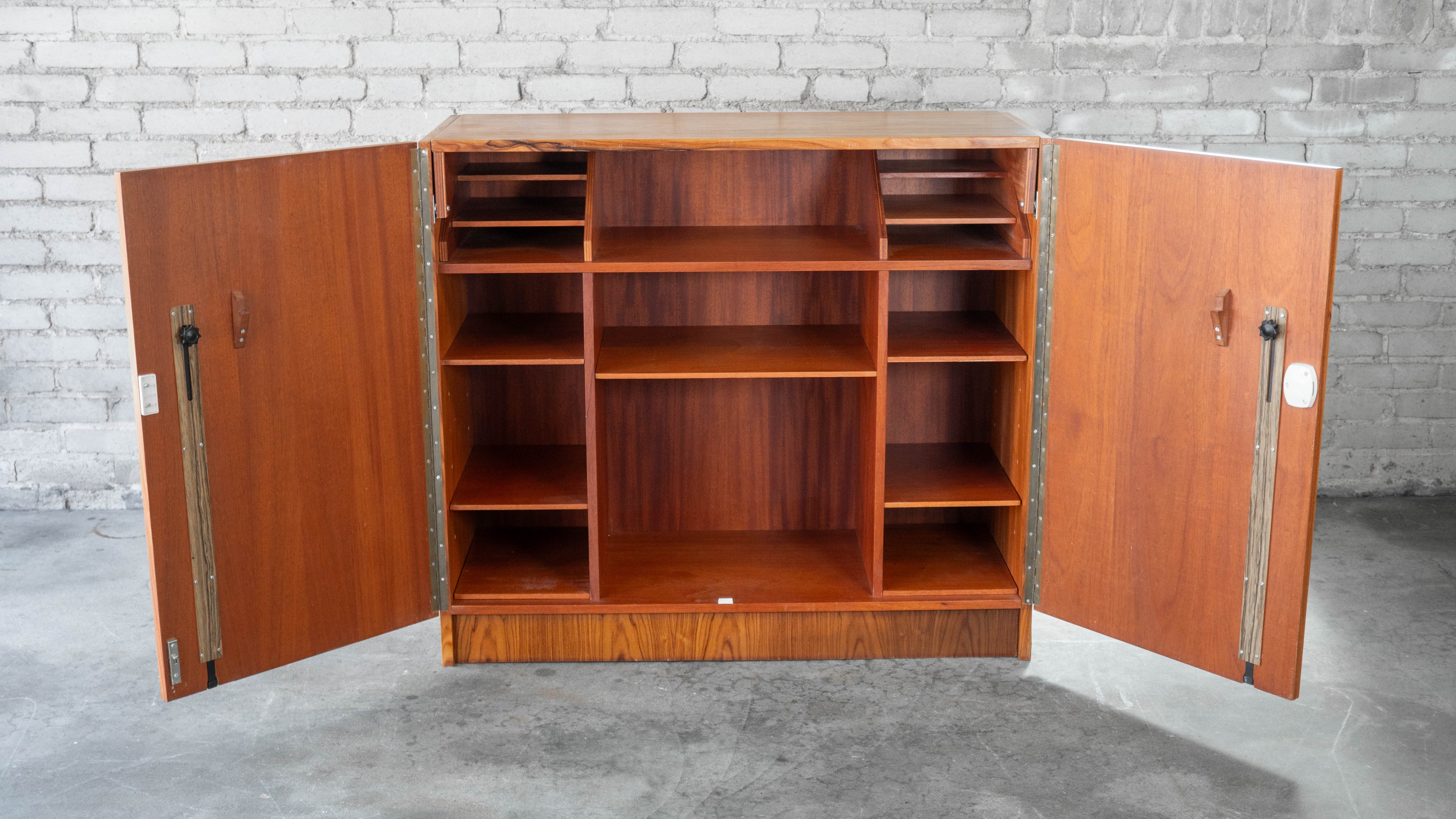 1970s Mid-Century Danish Modern Rosewood Hideaway Desk & Cabinet
