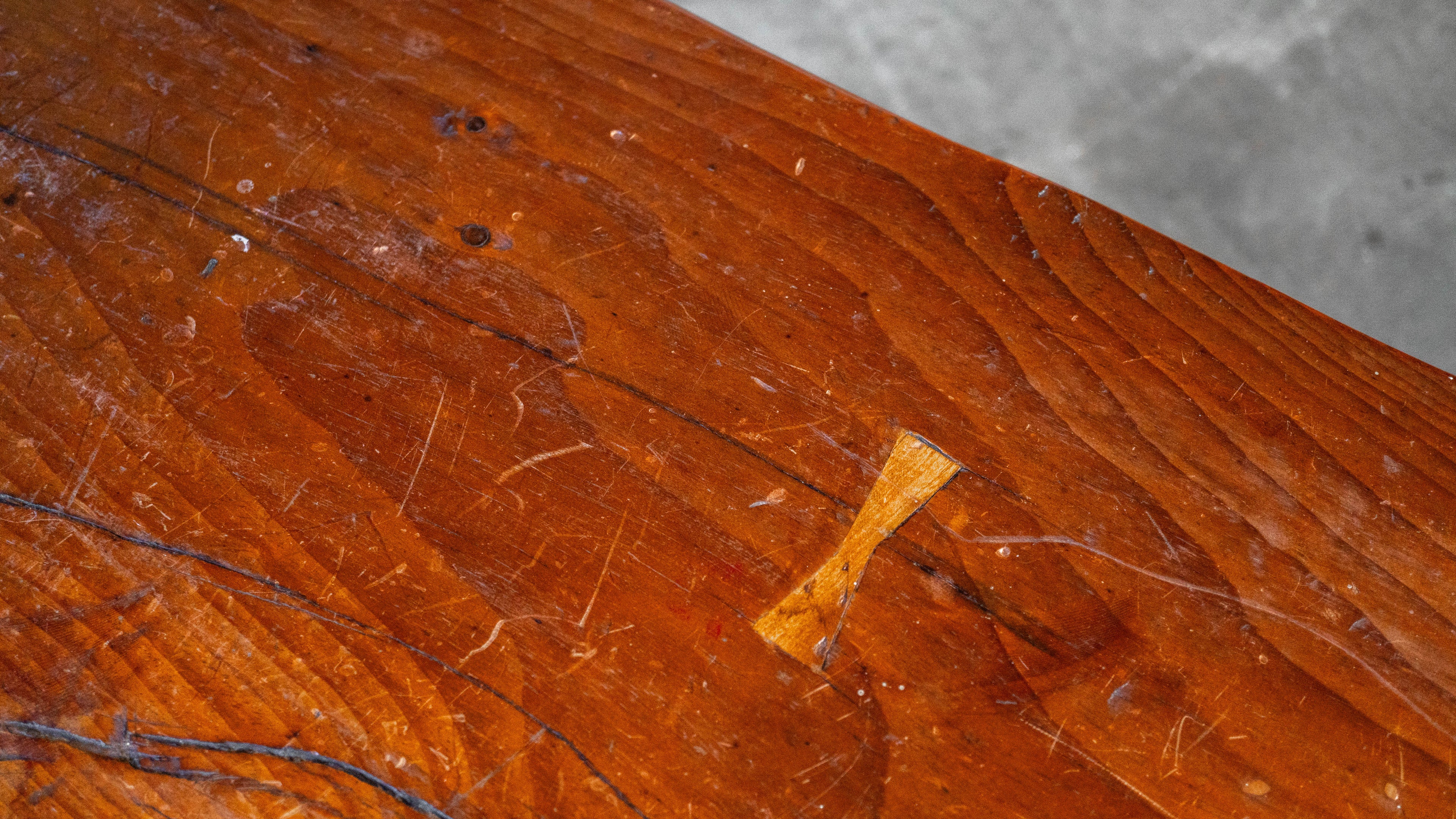 1970s Mid-Century Modern Live Edge Solid Wood Bench