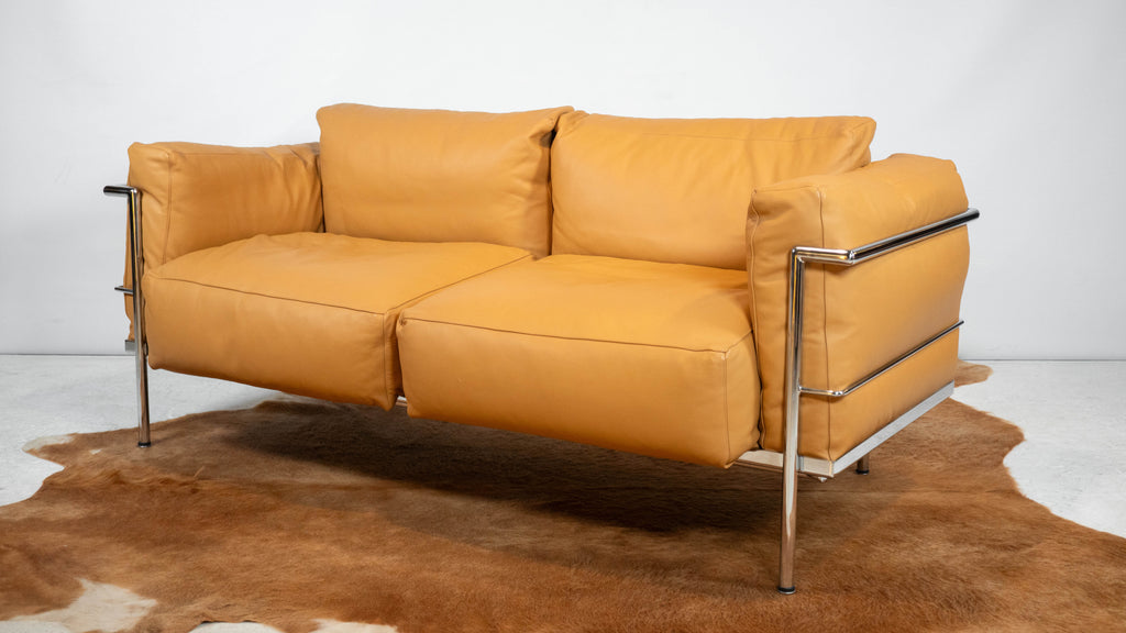 Le Corbusier LC3 Grand Confort Attributed Loveseat Sofa