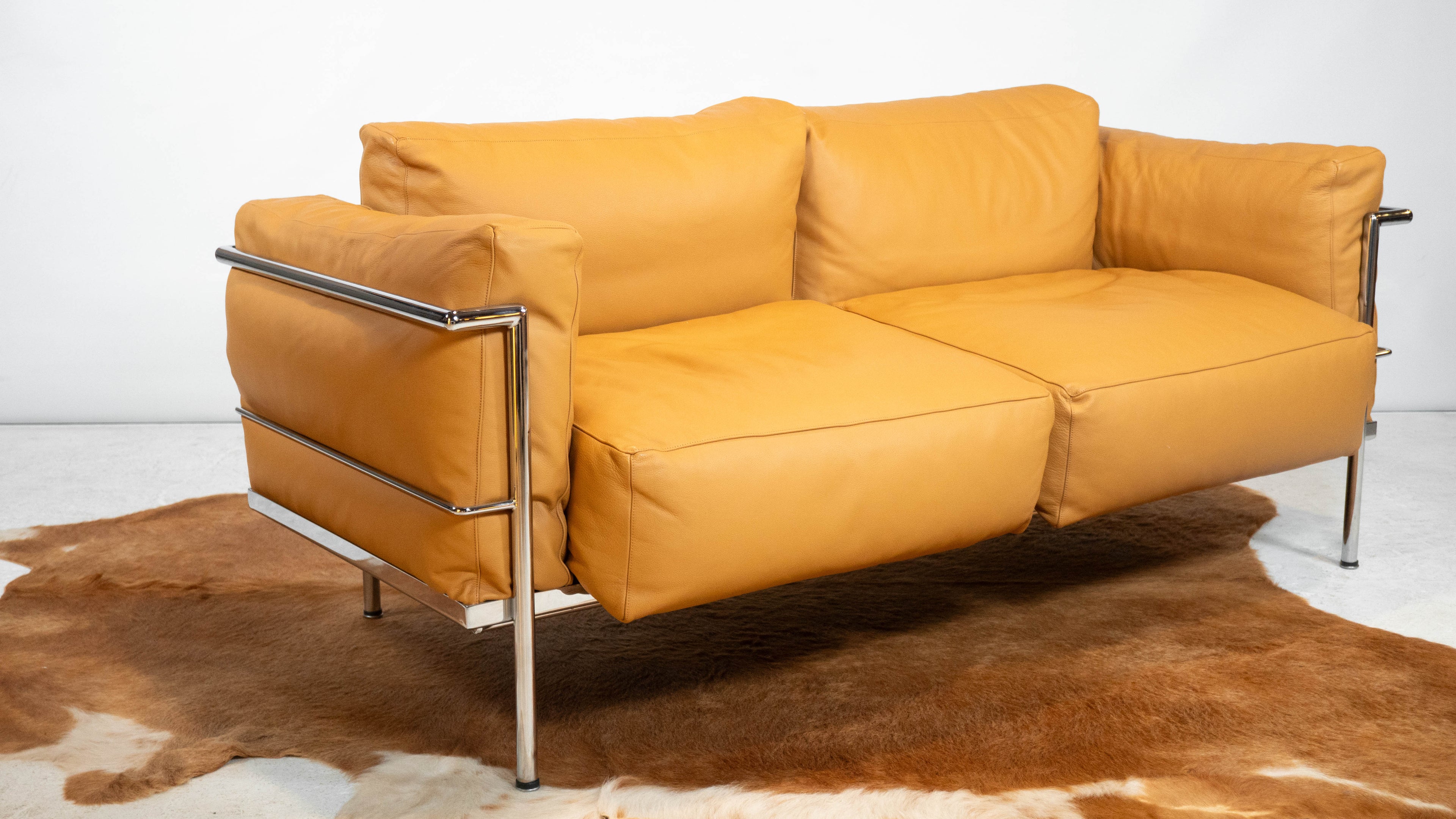 Le Corbusier LC3 Grand Confort Attributed Loveseat Sofa