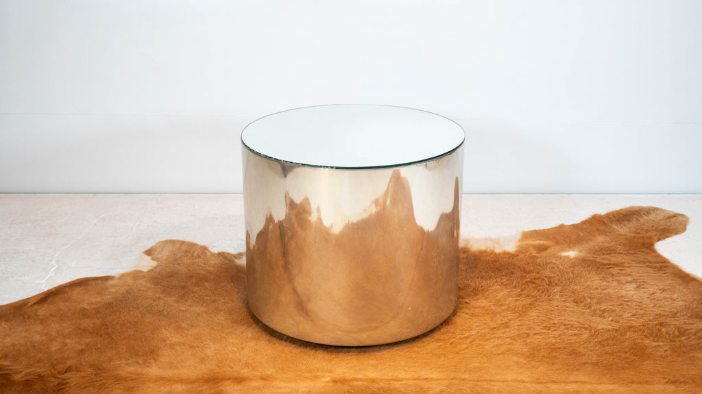 1980s Paul Mayen Rolling Drum Chrome Side Table for Habitat International
