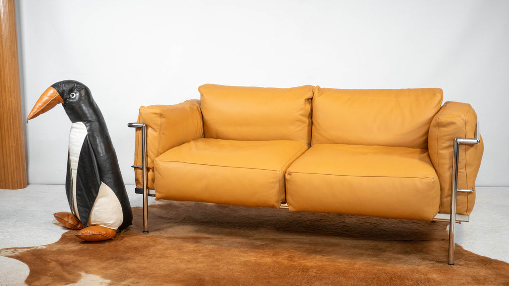 Le Corbusier LC3 Grand Confort Attributed Loveseat Sofa