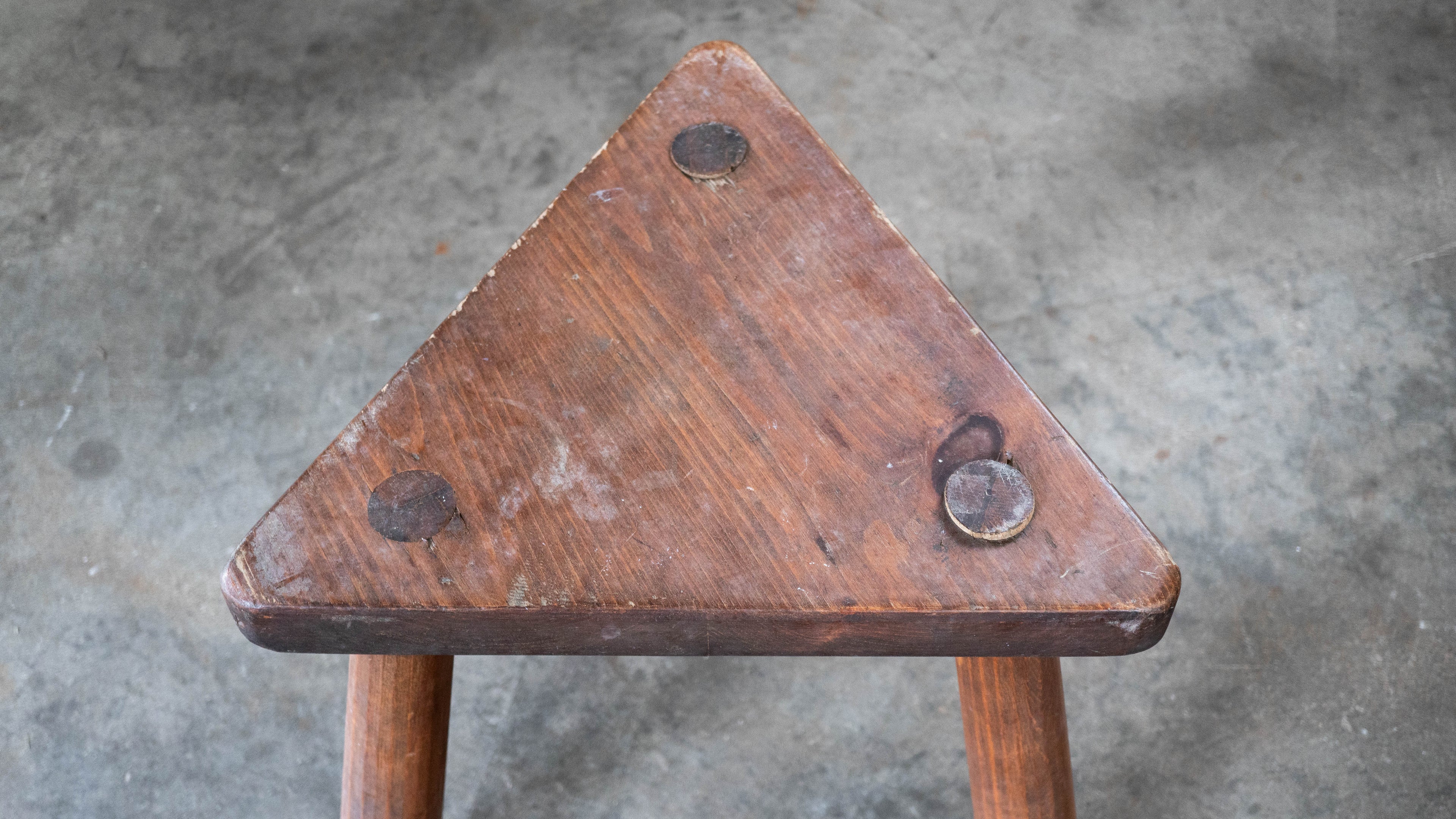 Vintage Rustic Primitive Wooden Stool