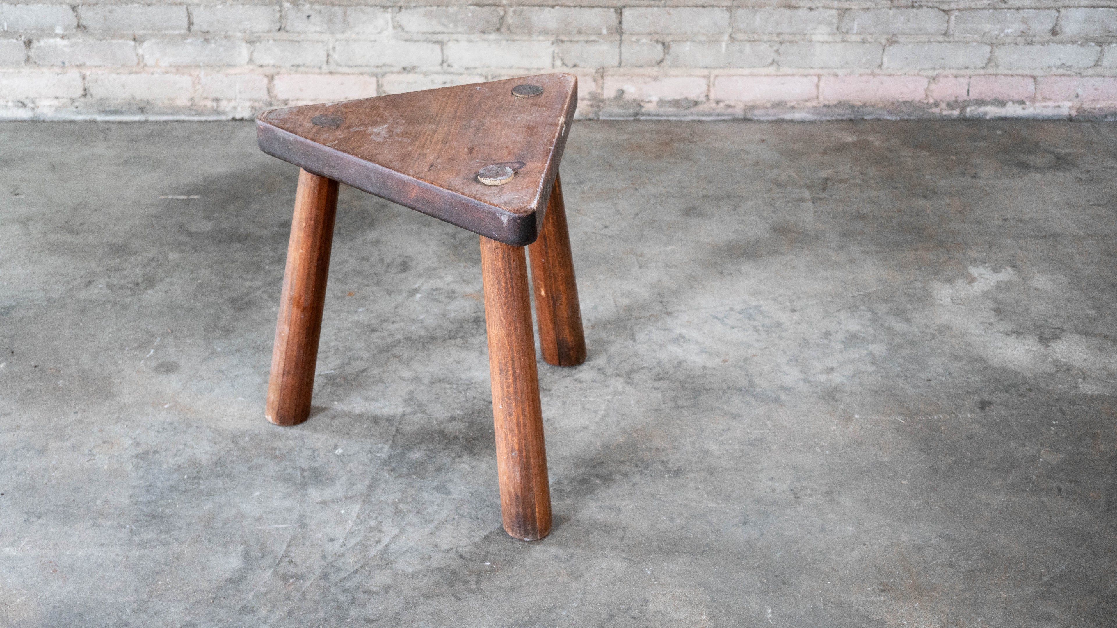 Vintage Rustic Primitive Wooden Stool