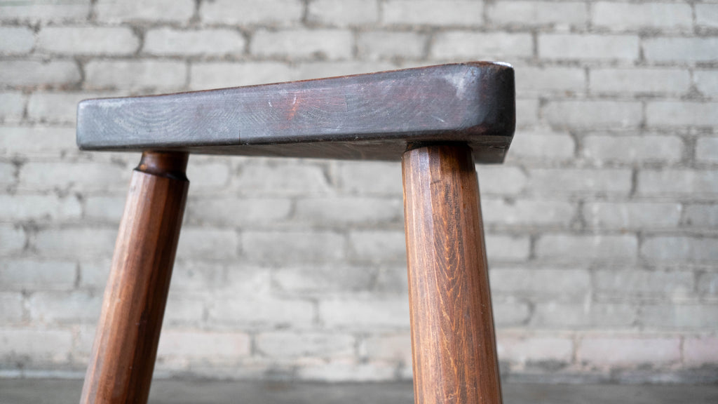 Vintage Rustic Primitive Wooden Stool