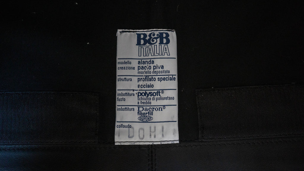 1980s Postmodern Leather Alanda Sofa by Paolo Piva for B&B Italia
