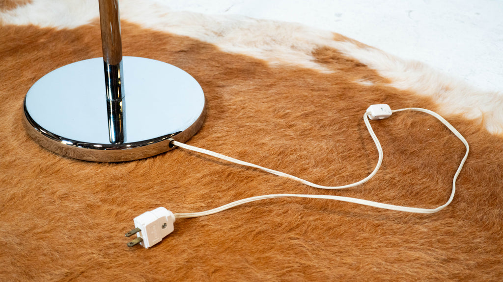 1960s Walter Von Nessen Modern Chrome Adjustable Floor Lamp