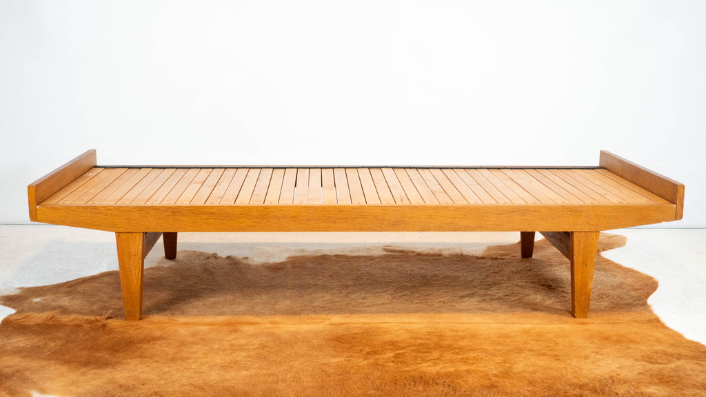 Mid-Century Expanding Ib Hylander Attr. Oak Daybed by Tanu Toiviainen, 1960s