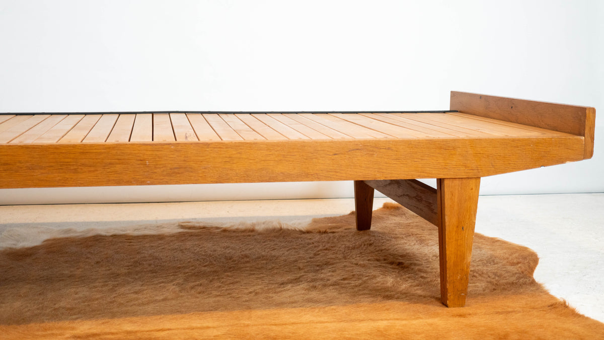 Mid-Century Expanding Ib Hylander Attr. Oak Daybed by Tanu Toiviainen, 1960s