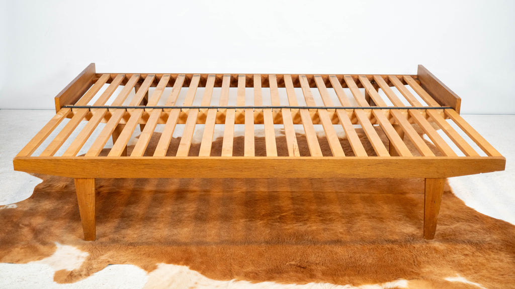 Mid-Century Expanding Ib Hylander Attr. Oak Daybed by Tanu Toiviainen, 1960s