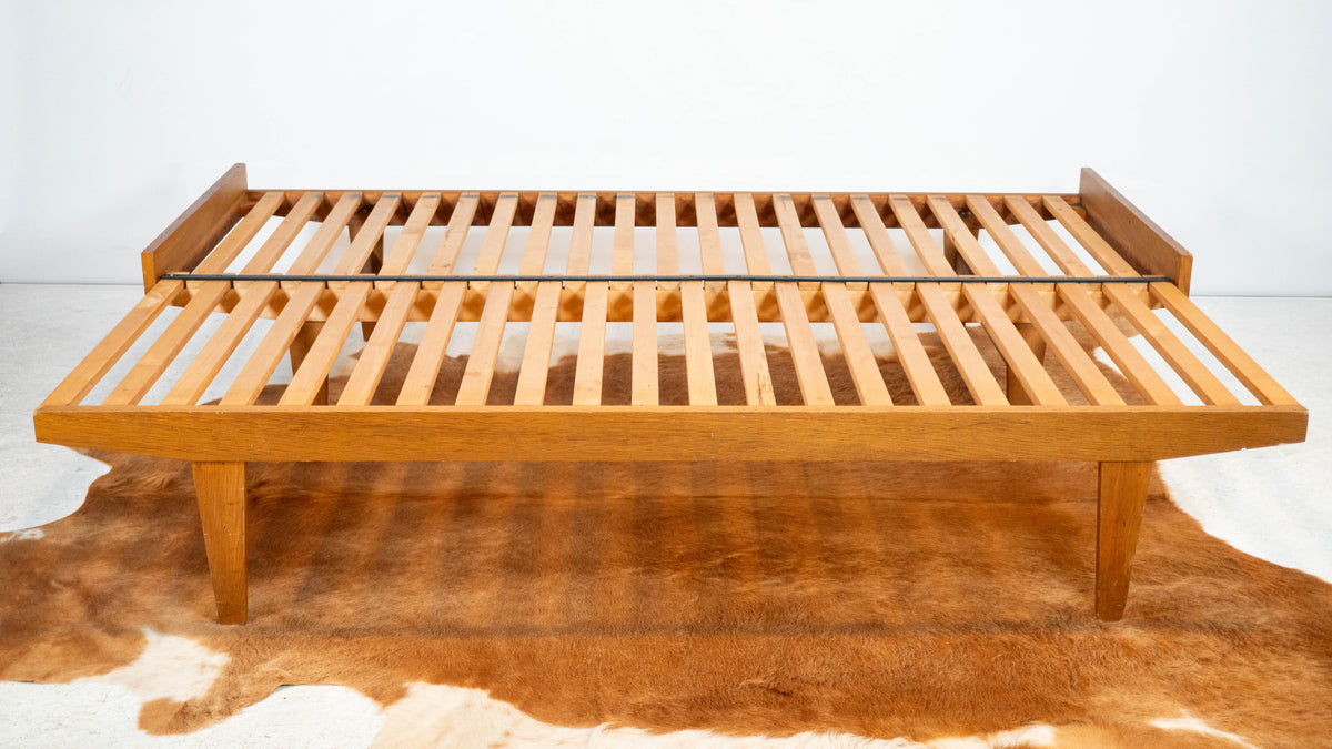 Mid-Century Expanding Ib Hylander Attr. Oak Daybed by Tanu Toiviainen, 1960s