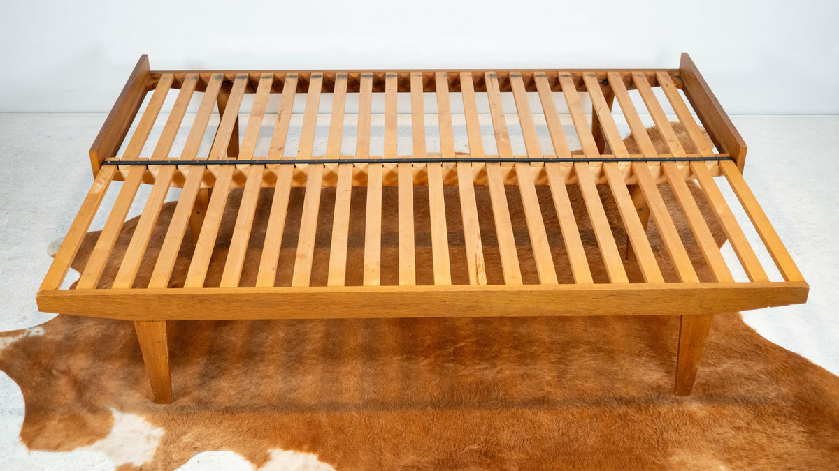 Mid-Century Expanding Ib Hylander Attr. Oak Daybed by Tanu Toiviainen, 1960s