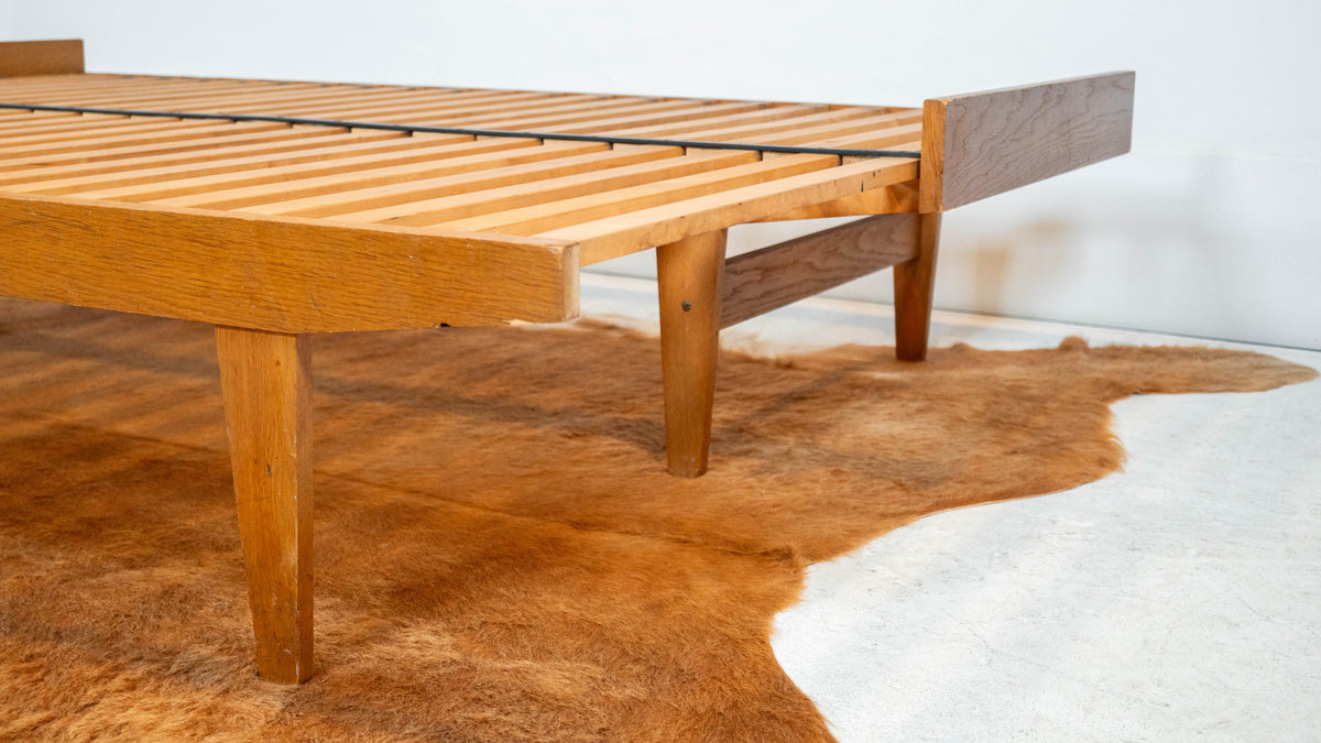 Mid-Century Expanding Ib Hylander Attr. Oak Daybed by Tanu Toiviainen, 1960s