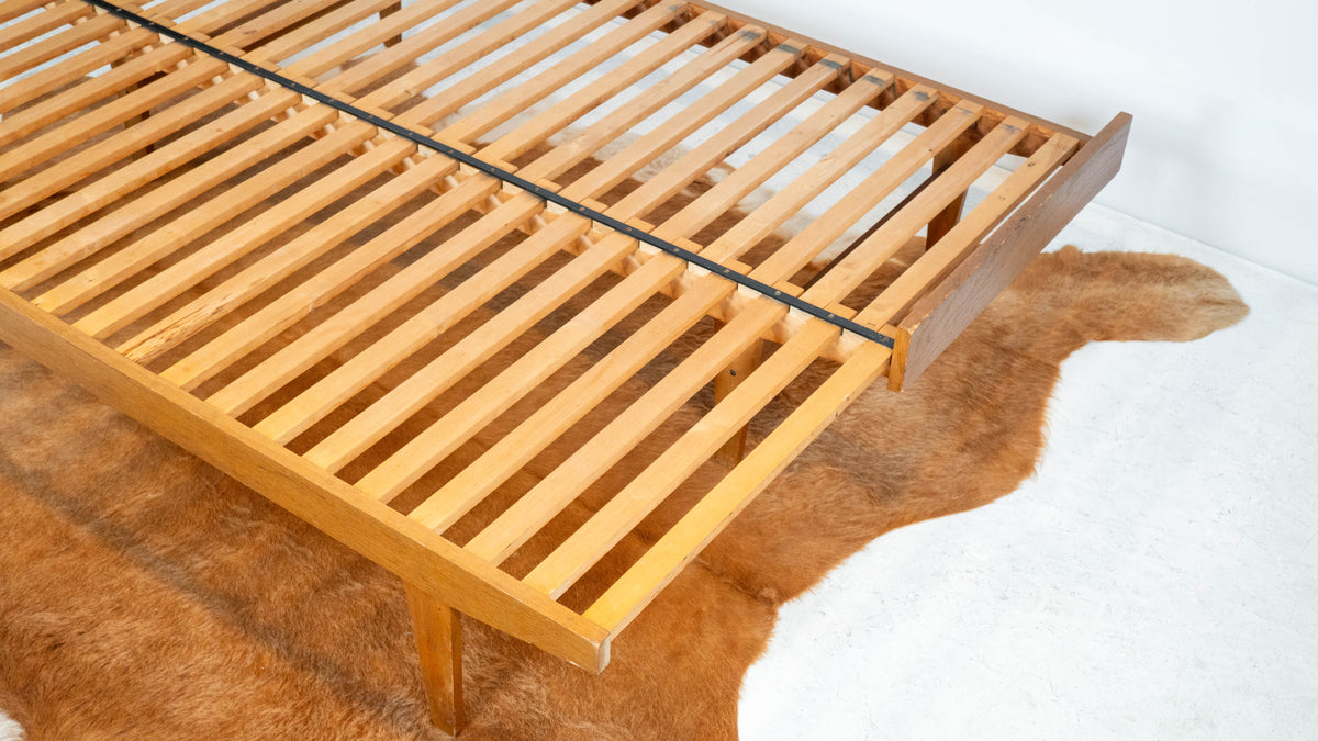 Mid-Century Expanding Ib Hylander Attr. Oak Daybed by Tanu Toiviainen, 1960s