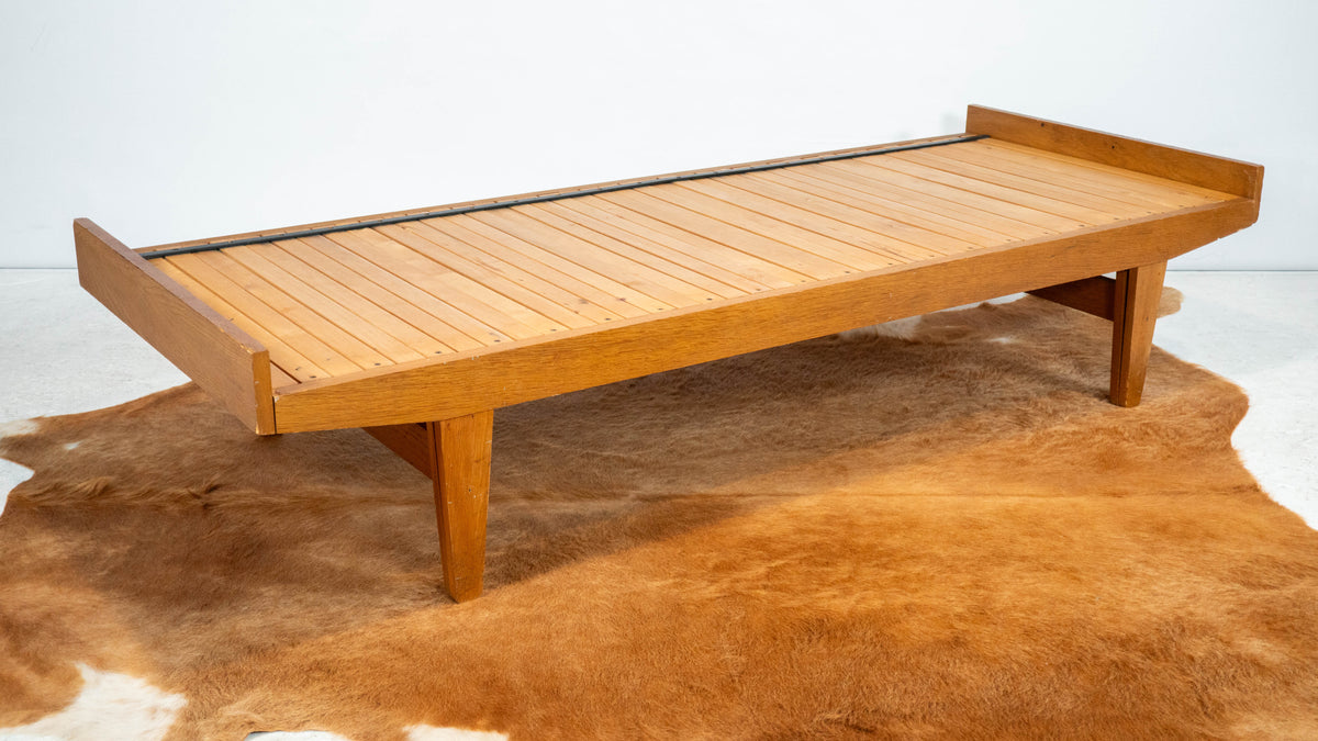 Mid-Century Expanding Ib Hylander Attr. Oak Daybed by Tanu Toiviainen, 1960s
