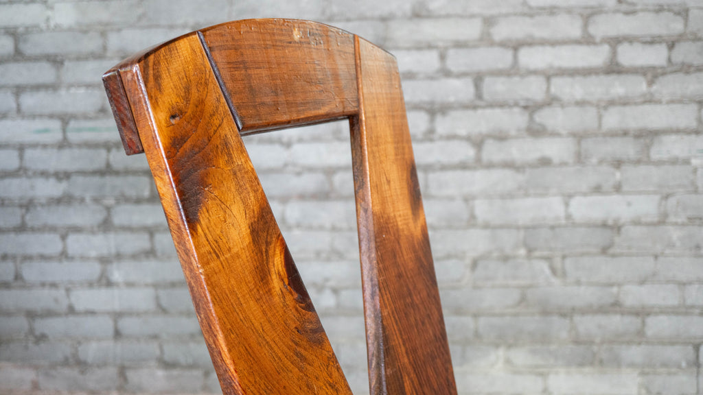 1970s French Modern Brutalist Dining Chairs After Pierre Chapo