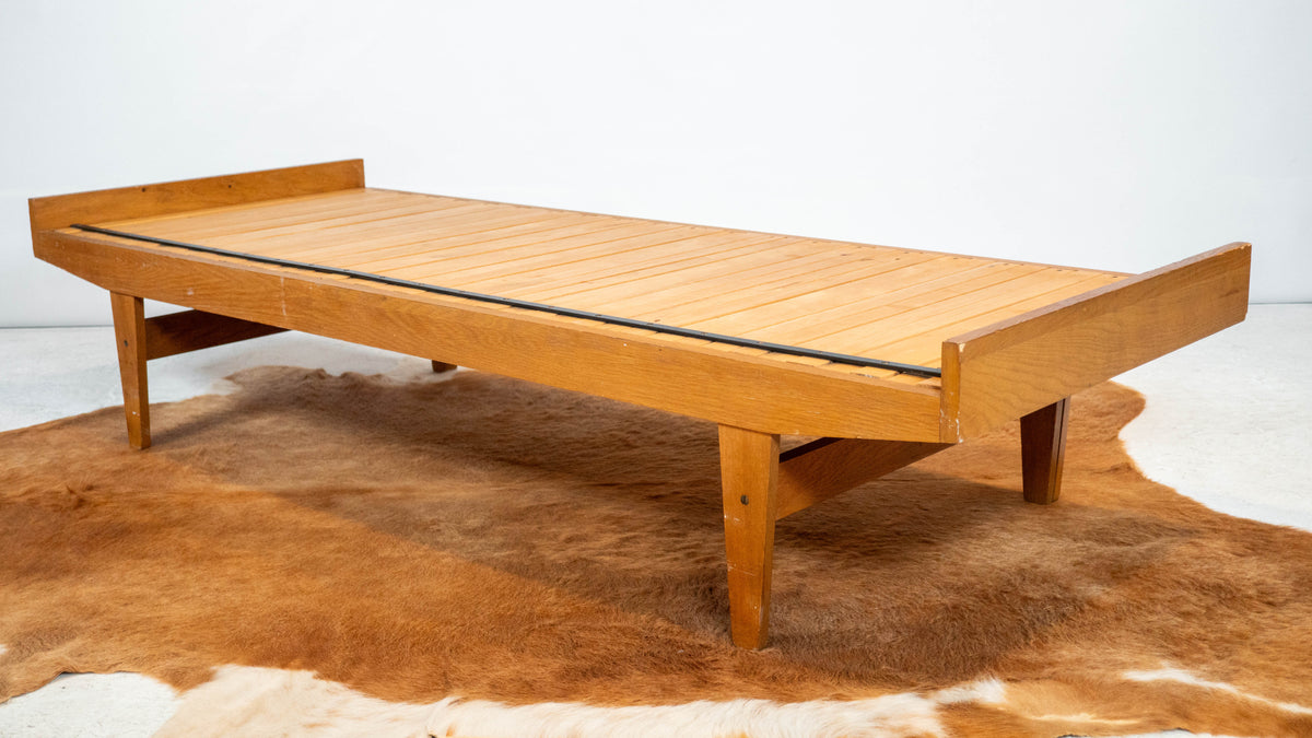Mid-Century Expanding Ib Hylander Attr. Oak Daybed by Tanu Toiviainen, 1960s