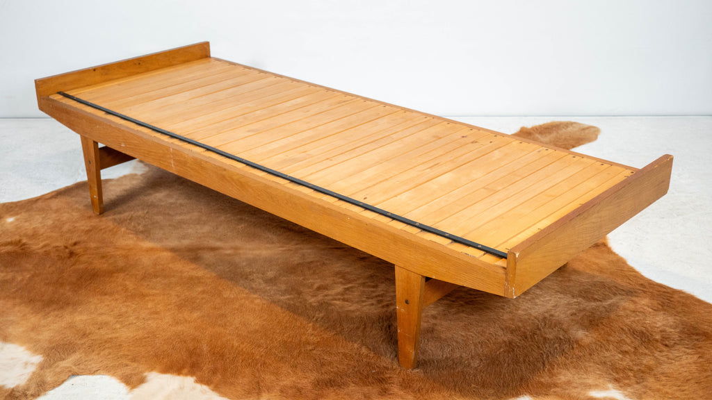 Mid-Century Expanding Ib Hylander Attr. Oak Daybed by Tanu Toiviainen, 1960s