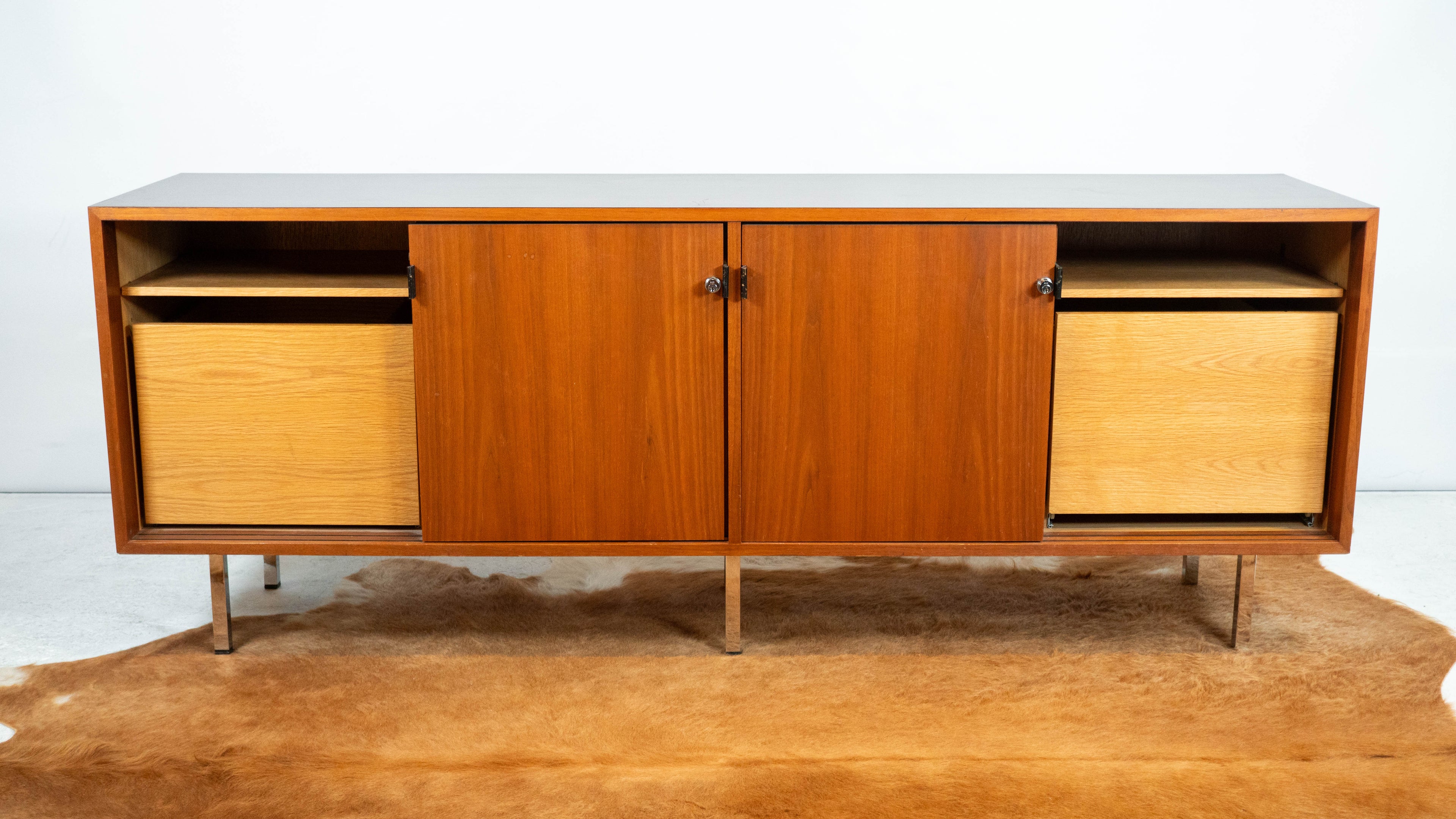1980s Florence Knoll Model 541 for Knoll International Walnut Credenza