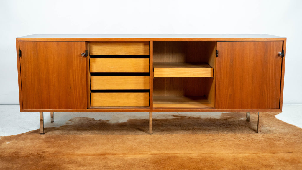 1980s Florence Knoll Model 541 for Knoll International Walnut Credenza