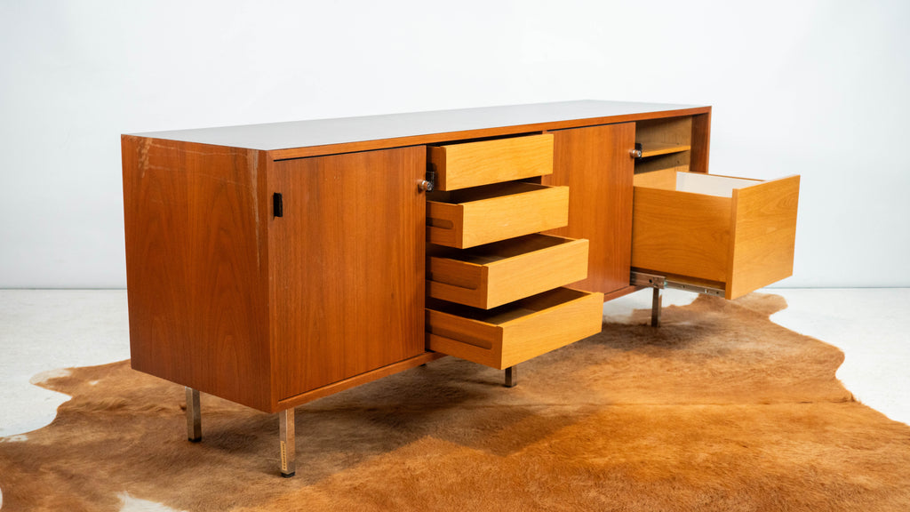 1980s Florence Knoll Model 541 for Knoll International Walnut Credenza