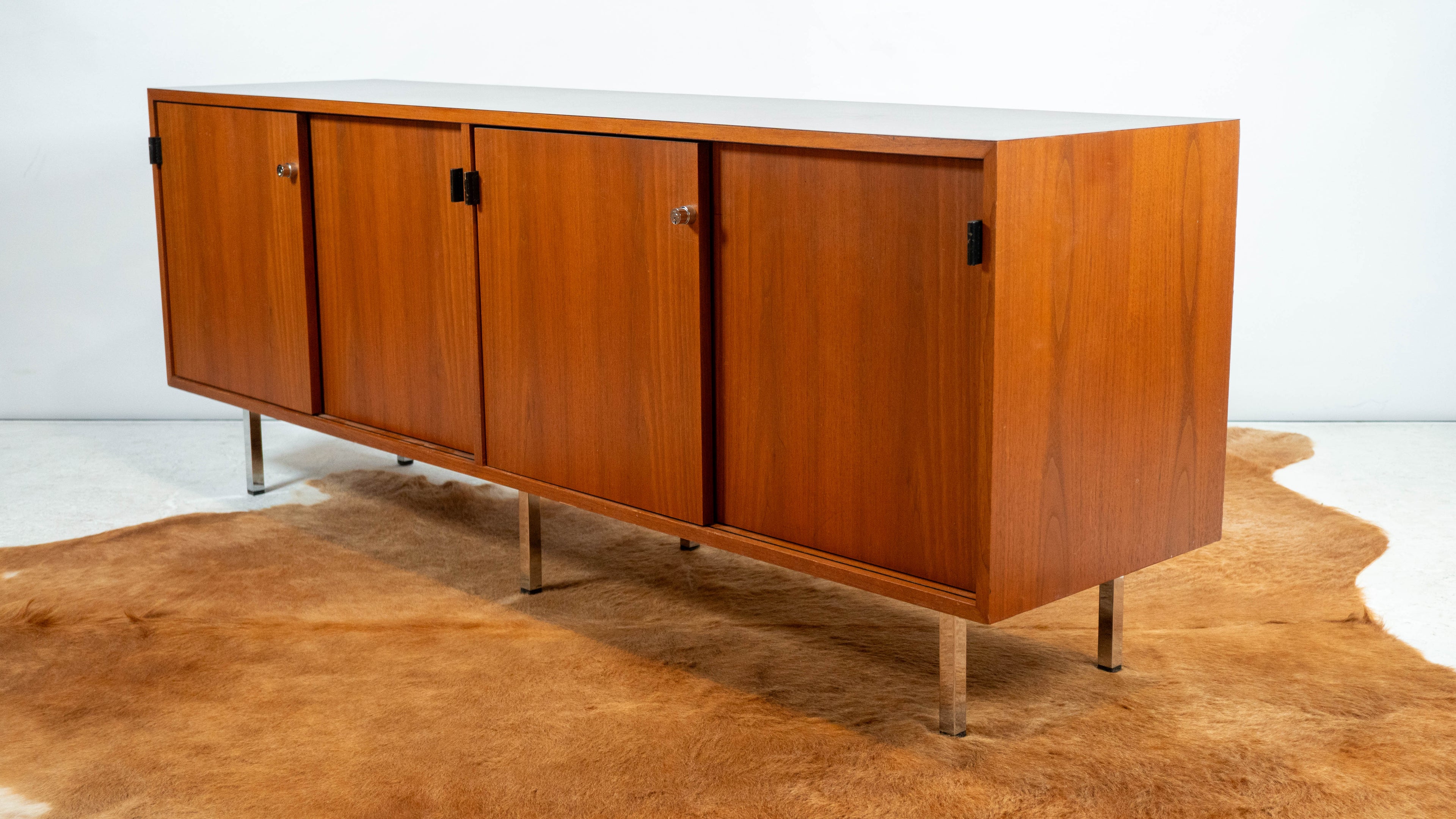 1980s Florence Knoll Model 541 for Knoll International Walnut Credenza