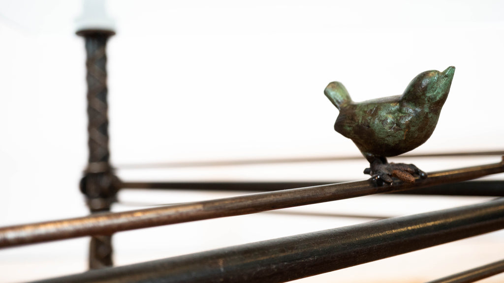 1980s Giacometti Style 'Iron Bird Cocktail Table' by Ilana Goor, Signed