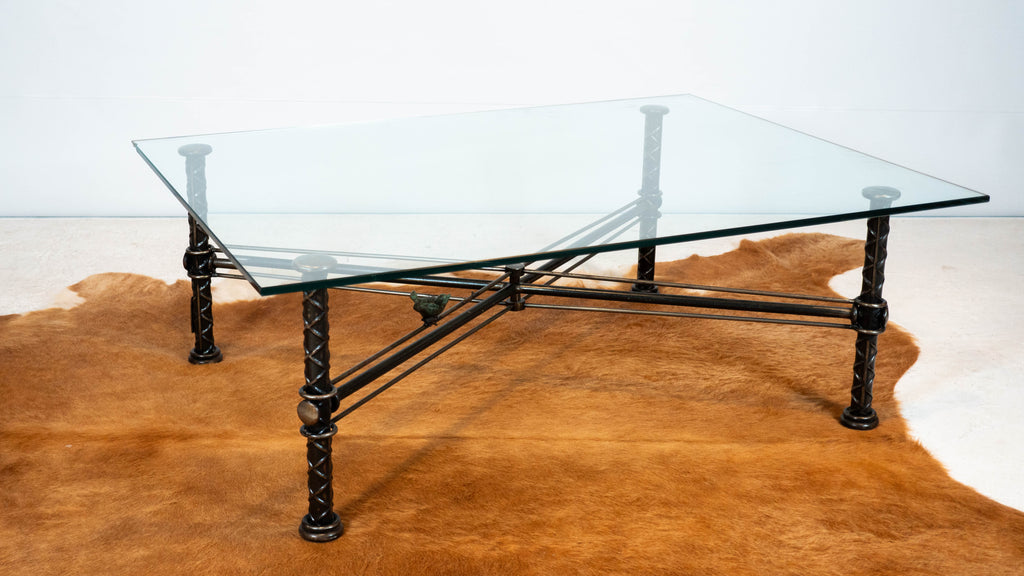 1980s Giacometti Style 'Iron Bird Cocktail Table' by Ilana Goor, Signed