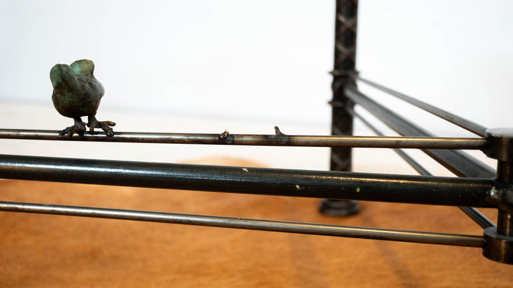 1980s Giacometti Style 'Iron Bird Cocktail Table' by Ilana Goor, Signed