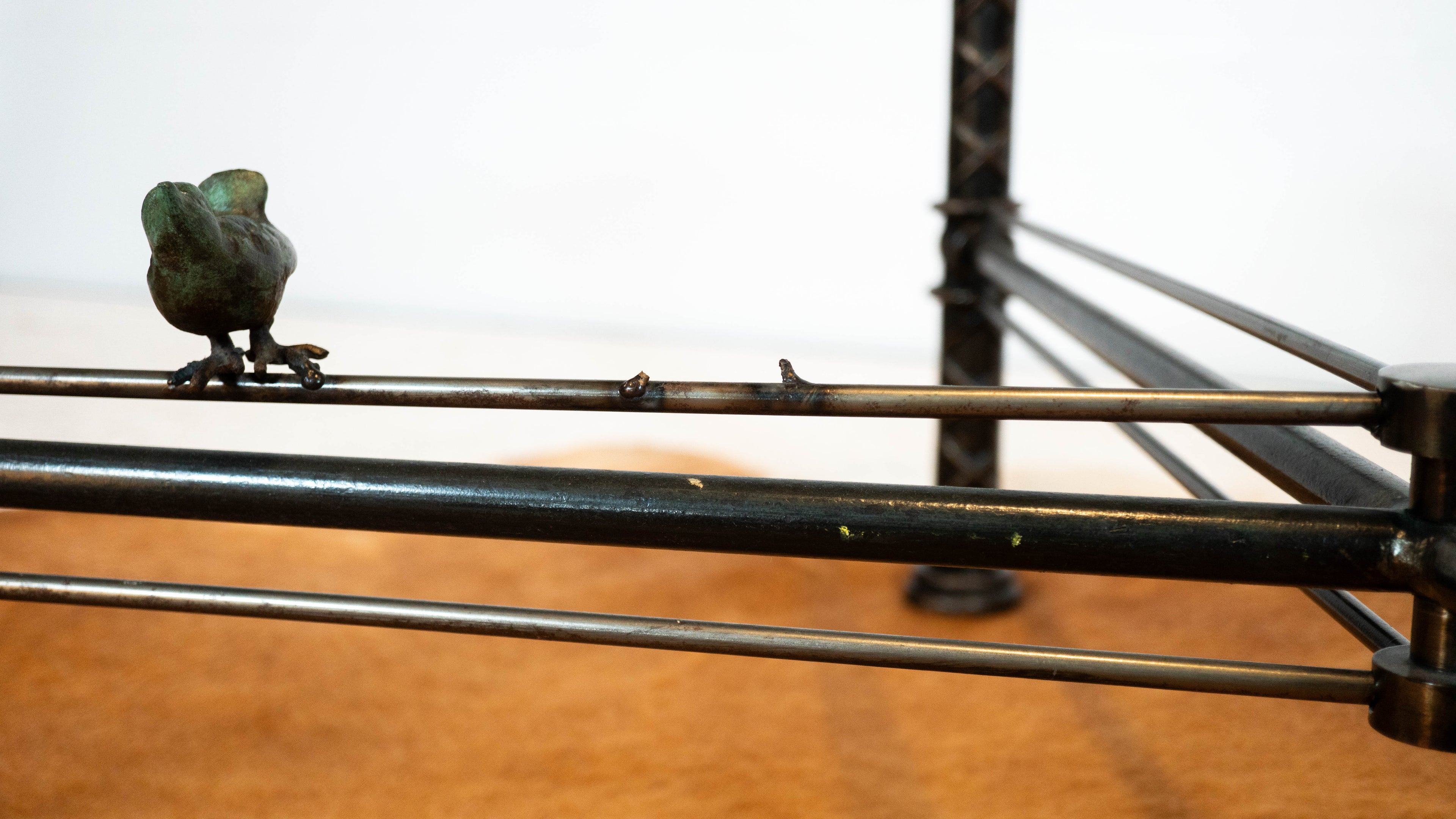 1980s Giacometti Style 'Iron Bird Cocktail Table' by Ilana Goor, Signed