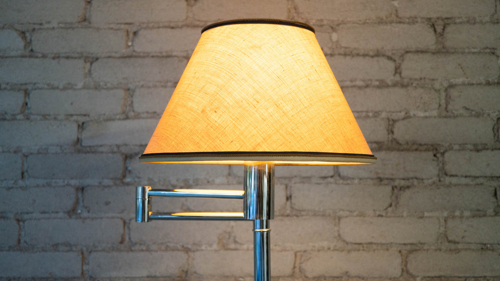 Vintage Casella Chrome Swing-Arm Floor Lamp