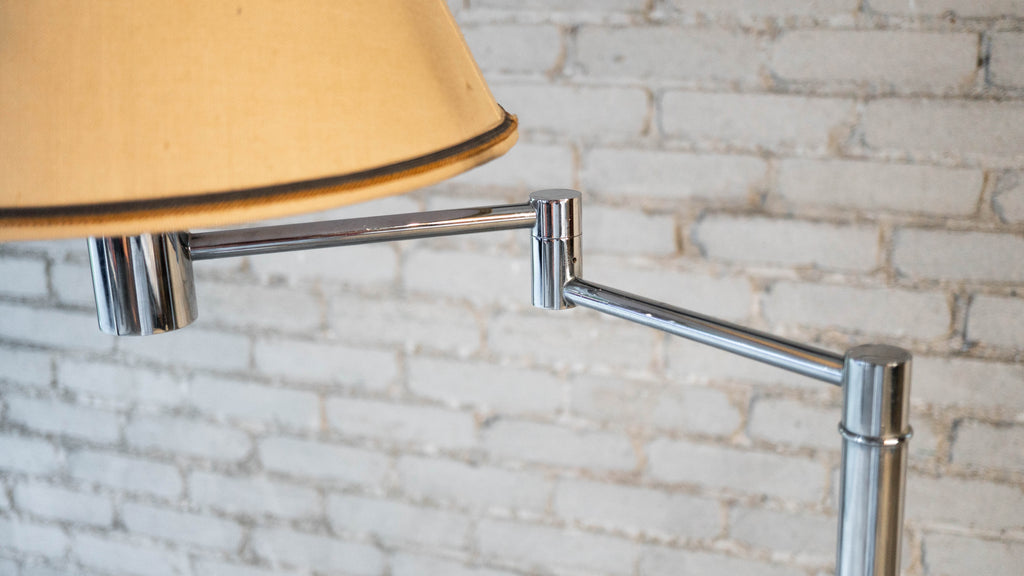 Vintage Casella Chrome Swing-Arm Floor Lamp