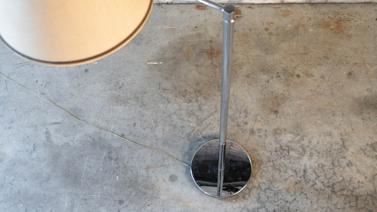 Vintage Casella Chrome Swing-Arm Floor Lamp