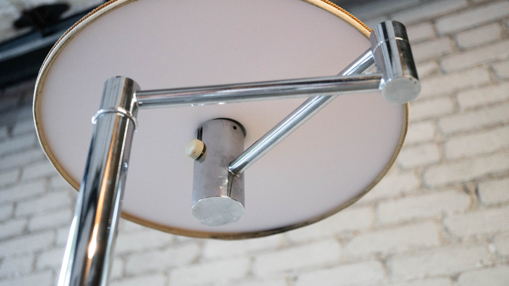 Vintage Casella Chrome Swing-Arm Floor Lamp