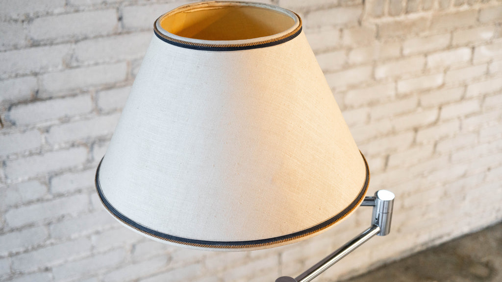 Vintage Casella Chrome Swing-Arm Floor Lamp