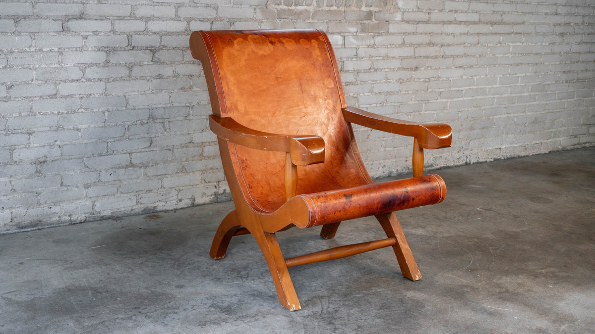 Mexican Modernist Clara Porset Style, 'Butaque' Chair', c. 1990s