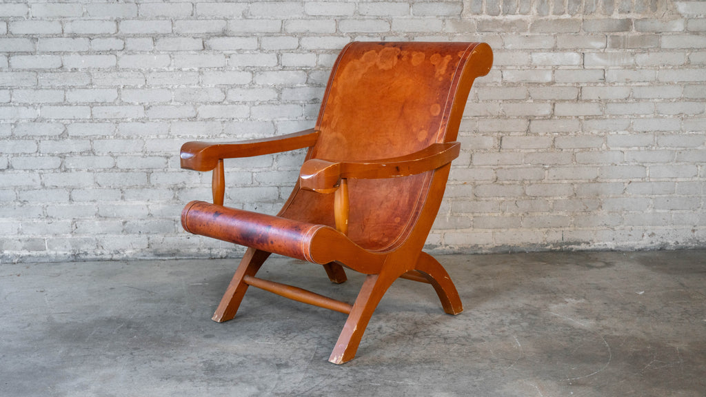 Mexican Modernist Clara Porset Style, 'Butaque' Chair', c. 1990s