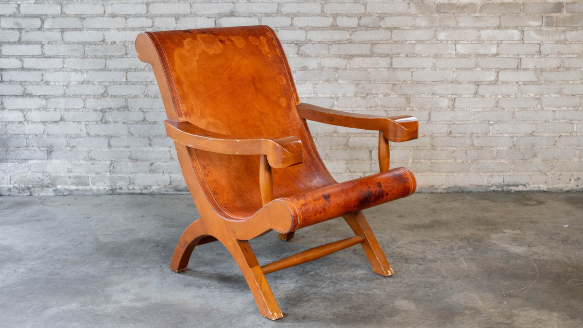 Mexican Modernist Clara Porset Style, 'Butaque' Chair', c. 1990s