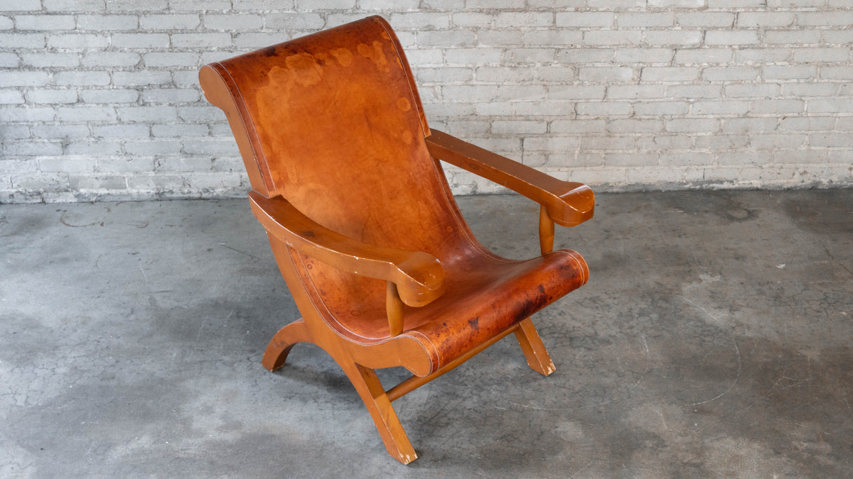 Mexican Modernist Clara Porset Style, 'Butaque' Chair', c. 1990s