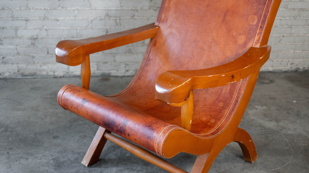 Mexican Modernist Clara Porset Style, 'Butaque' Chair', c. 1990s