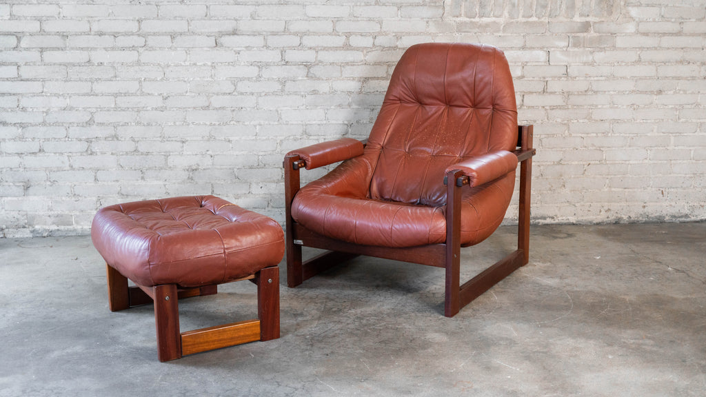 Vintage Percival Lafer MP-163 Earth Chair & Ottoman