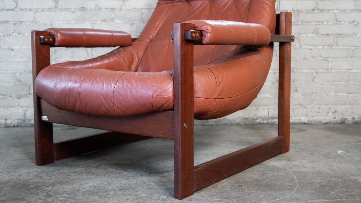 Vintage Percival Lafer MP-163 Earth Chair & Ottoman