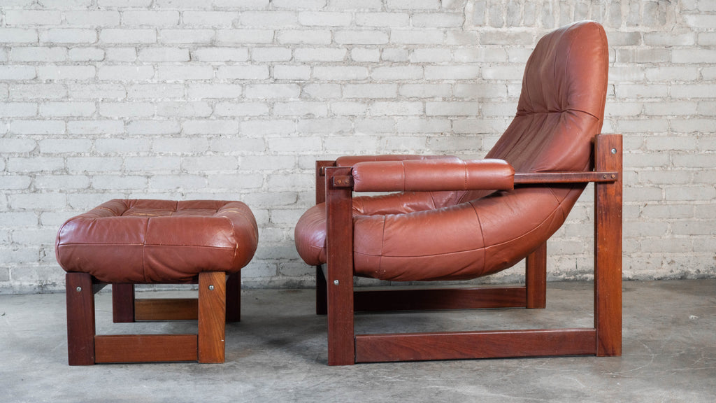 Vintage Percival Lafer MP-163 Earth Chair & Ottoman