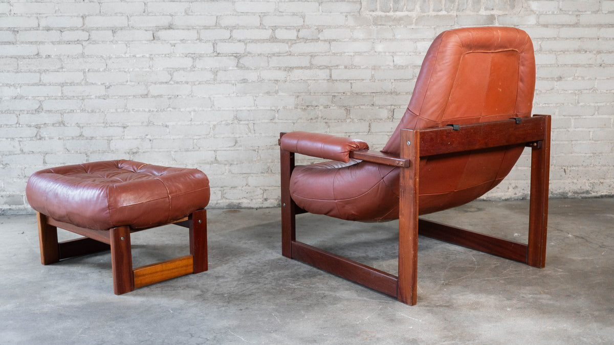 Vintage Percival Lafer MP-163 Earth Chair & Ottoman