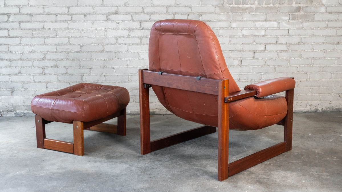 Vintage Percival Lafer MP-163 Earth Chair & Ottoman